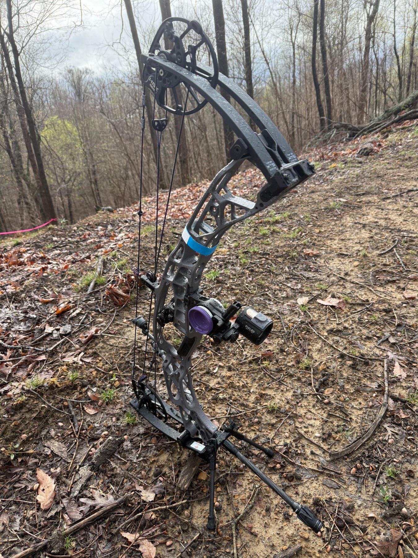 Wapitibros compound bow setup in the field