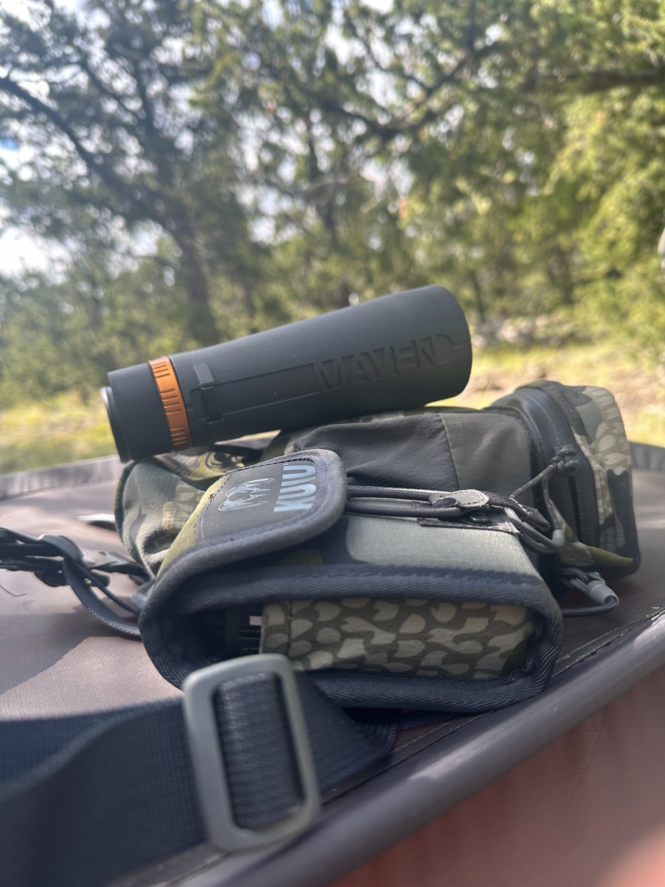 Maven optic and field gear used by Wapitibros